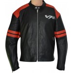 VFR Black & Red Touring Armoured Motorcycle Leather Jacket